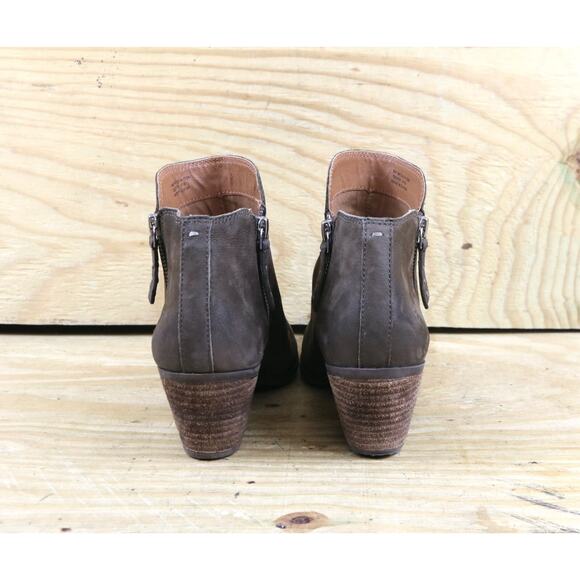 Frye Boots Womens 6M Brown Leather Suede Judith Ankle Bootie Shoes - Picture 4 of 7